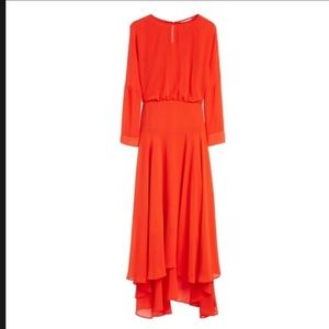 Maje Red Shifon Dress